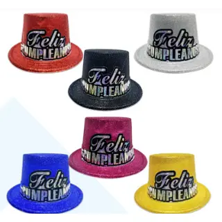 Sombrero De Fiesta Feliz Cumpleaños Escarchado