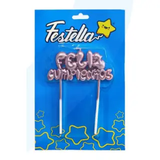Vela Feliz Cumpleaños Palo De Rosa