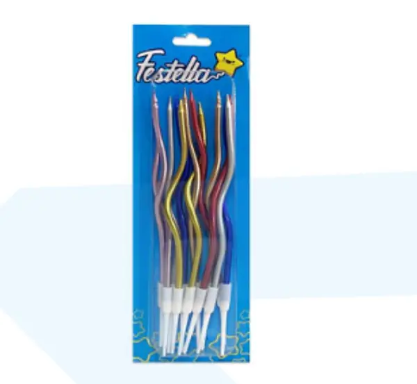 Vela Metalizada Blister Surtida X12