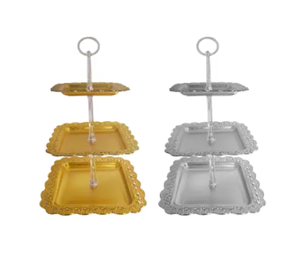 Dulcero De Mesa Cuadrado Brillante