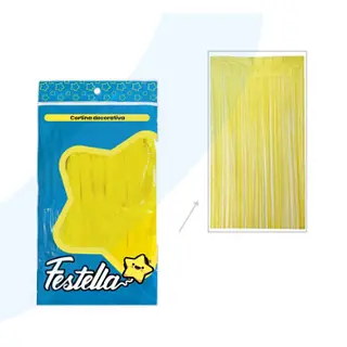 Cortina De Fiesta Amarilla