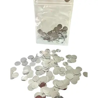 Confeti Para Globos Burbuja Circulos Plateados