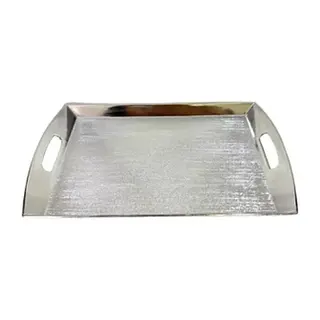 Bandeja Metalizada Lisa Plateada