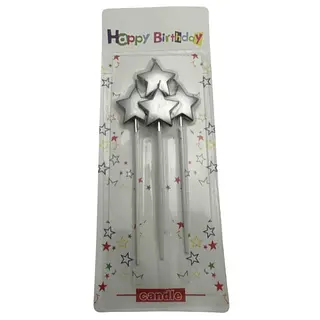 Vela Metalizada En Forma De Estrella Plateada