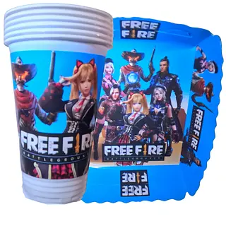 Platos Y Vasos Para Fiesta De Free Fire