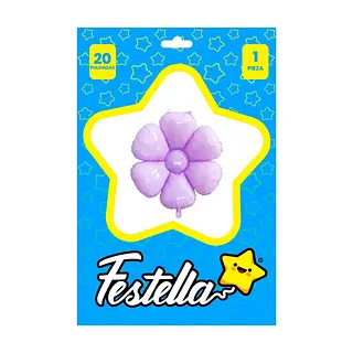 Globo Foil Con Forma De Flor Fucsia