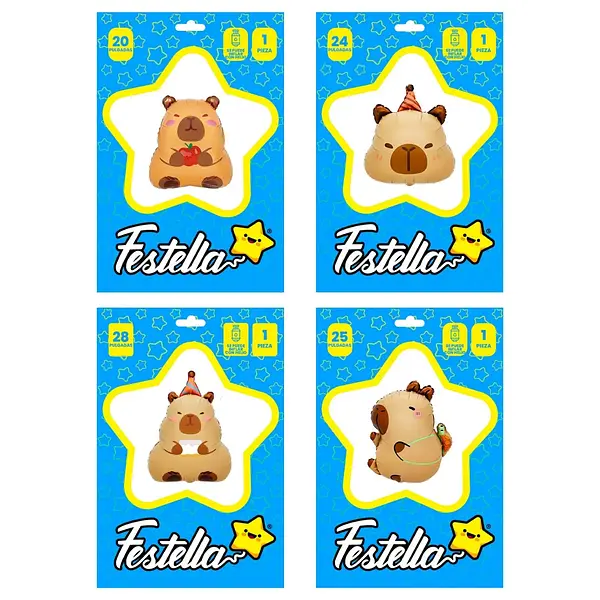 Globos Foil Con Forma De Capibara