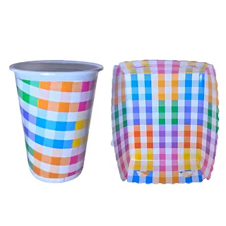 Platos Y Vasos Para Fiesta De Rayas Multicolor