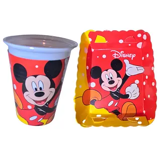 Platos Y Vasos Para Fiesta De Mickey Mouse Rojo