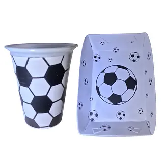 Platos Y Vasos Para Fiesta De Balon De Futbol