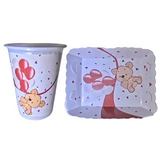 Platos Y Vasos Para Fiesta De Oso Con Globos