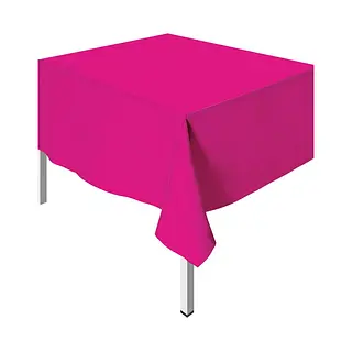Mantel Unicolor Plastico Rectangular Fucsia