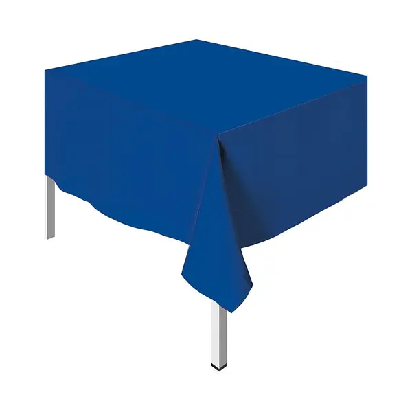 Mantel Unicolor Plastico Rectangular Azul Rey