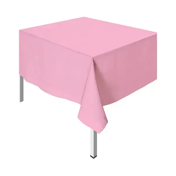 Mantel Unicolor Plastico Rectangular Rosado