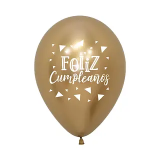Globo Sempertex Feliz Cumpleaños Triangulos