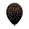 Globo Sempertex Metal Negro Infinity Confetti Dorado