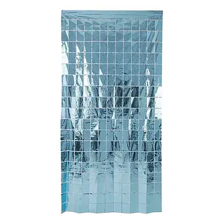 Cortina De Cuadros Azul Claro