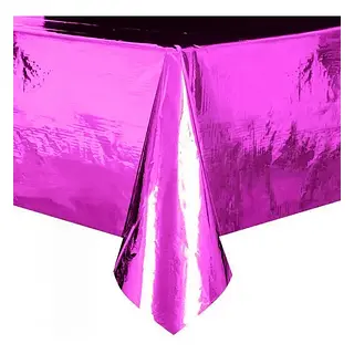 Mantel De Fiesta Metalizado Fucsia