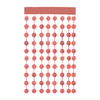 Cortina De Circulos Oro Rosa