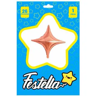 Globo Estrella Palo Rosa 26''