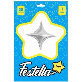 Globo Estrella Plateado 26''