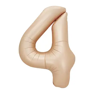 Globo Metalizado Numero 4 Latte