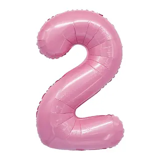 Globo Metalizado Numero 2 Rosado