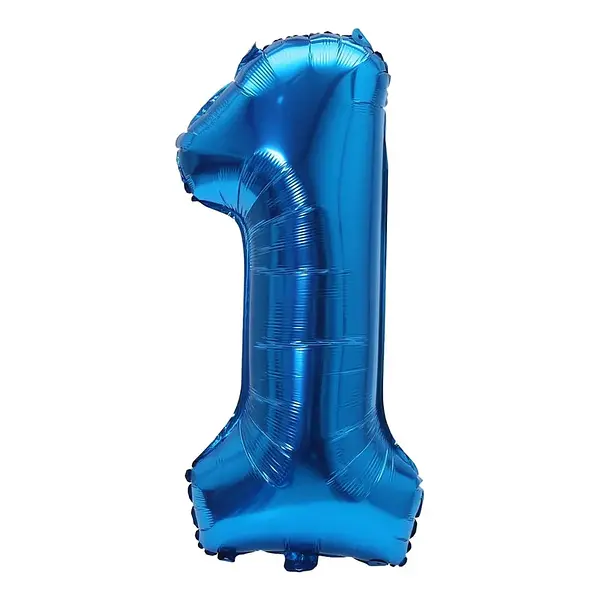 Globo Metalizado Numero 1 Azul