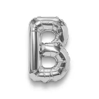 Globo Metalizado Letra B Plateado
