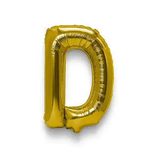 Globo Metalizado Letra D Dorado