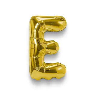 Globo Metalizado Letra E Dorado