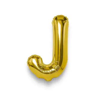Globo Metalizado Letra J Dorado