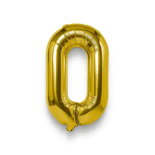 Globo Metalizado Letra O Dorado