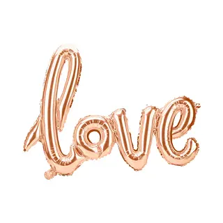 Globo Metalizado Love Oro Rosa