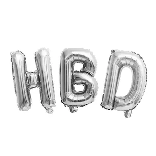 Globo Metalizado Hbd Plateado