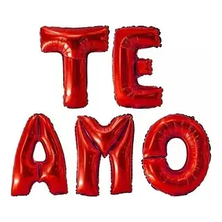 Globo Metalizado Te Amo Rojo