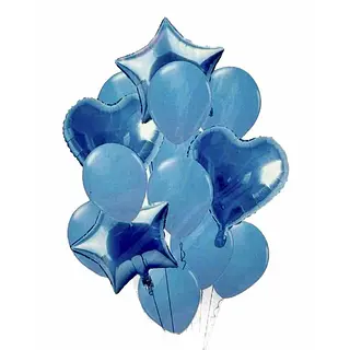 Bouquet De Globos Foil+Latex Azul