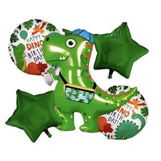 Bouquet De Globos Foil Dinosaurio