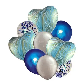 Bouquet De Globos Foil+Latex Agata Azul