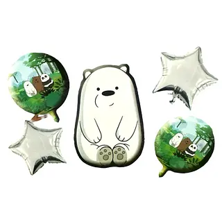 Bouquet De Globos Foil Osos Escandalosos Polar