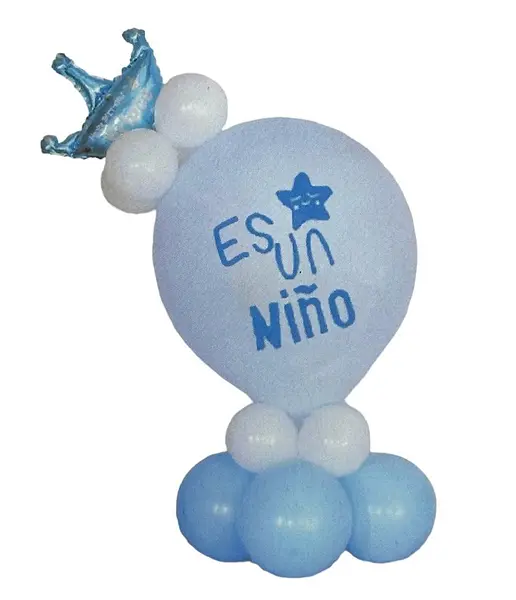 Bouquet De Globos Foil+Latex Baby Shower Niño