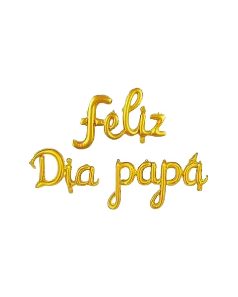 Globo Metalizado Feliz Dia Papá Dorado