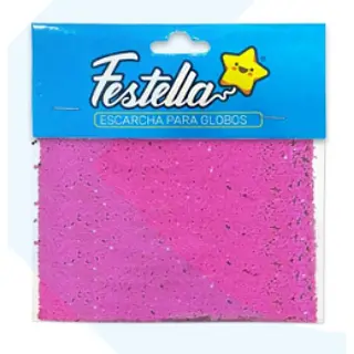 Escarcha Para Globo Fucsia Paquete X12