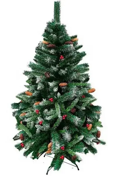 Arbol De Navidad Pino Piñas Y Cerezas
