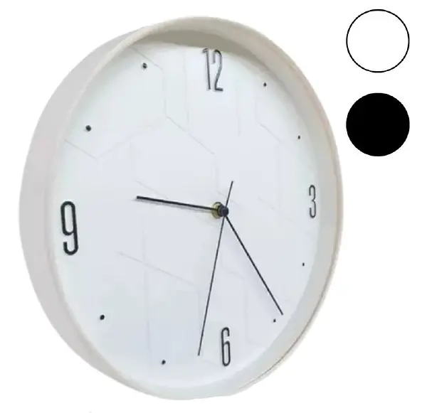 Reloj Con Numeros Negros Y Fondo Blanco