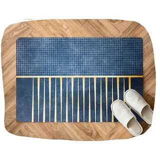 Tapete Azul Decorativo Para Entradas 40x60cm