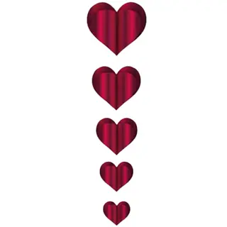 Colgante De Corazones Rojos Tornasol