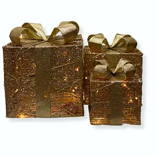 Adorno Con Luces De Set De Regalos X3