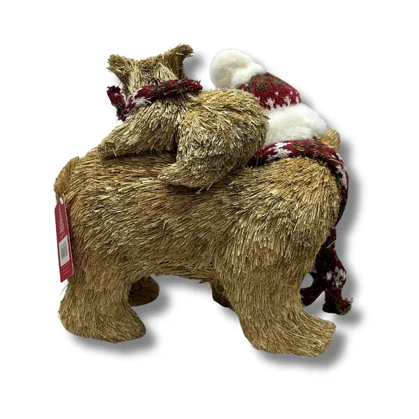 Oso Con Hijo Cafe Navideño Tierno Y Elegante